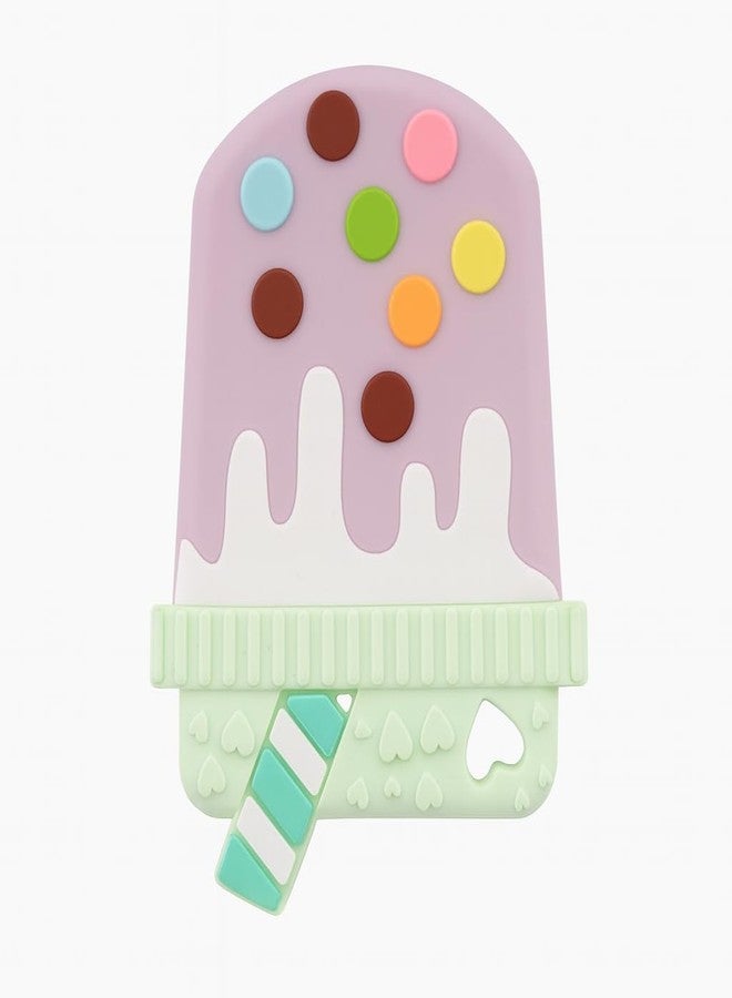 DTR Creation Silicone Baby Teether Toy | Cute Ice Cream Popsicle Shape BPA-Free Chewable Soother for Infants & Toddlers | Soft & Safe Teething Toy for Gum Relief (Multicolor) - Image 4