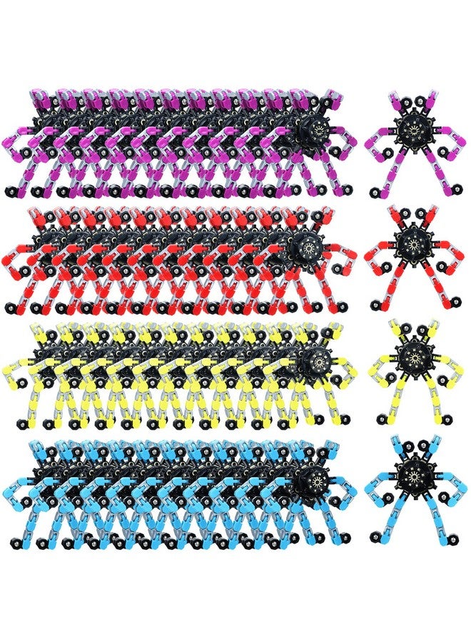Zhanmai Zhanmai Funny Sensory Fidget Toys, Transformable Fidget Spinners Deformable Chain DIY Robot Spinner Sensory Toy, Stress Relief Fingertip Toy for Kid Adults Birthday Party Favors(32 Pack) - Image 1