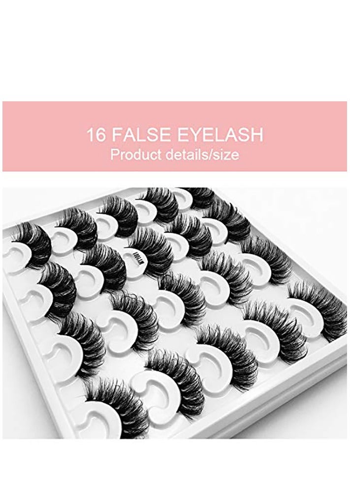 SYOSI 10pair Mink Eyelashes 15mm Lashes Fluffy Messy 3D False Eyelashes Dramatic Long Natural Lashes Makeup Mink Lashes - Image 5