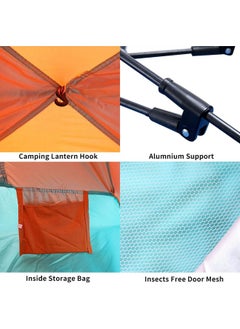 GO2CAMPS Automatic Camping Tent 3 Persons, Instant Automatic Pop Up Dome Tent, Portable Windproof Lightweight For Family Backpacking Hunting Hiking Outdoor Beach Tent And Picnic Tent  - Image 5