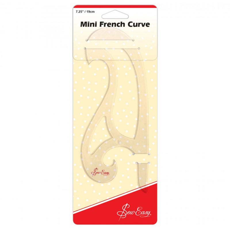 Sew Easy Mini French Curve Template  19cm  725 Quilting  Patchwork Rule for Applique Sewing Transparent Acrylic NonSlip