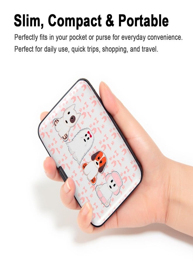 Kaabao Credit Card Holder Small RFID Blocking Metal Slim Mini Aluminum Hard Case for Women Men Cute Dogs Small Minimalist Compact American - Image 2