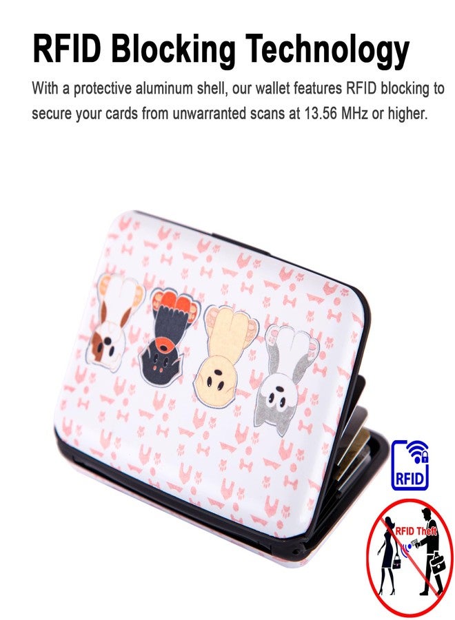 Kaabao Credit Card Holder Small RFID Blocking Metal Slim Mini Aluminum Hard Case for Women Men Cute Dogs Small Minimalist Compact American - Image 3