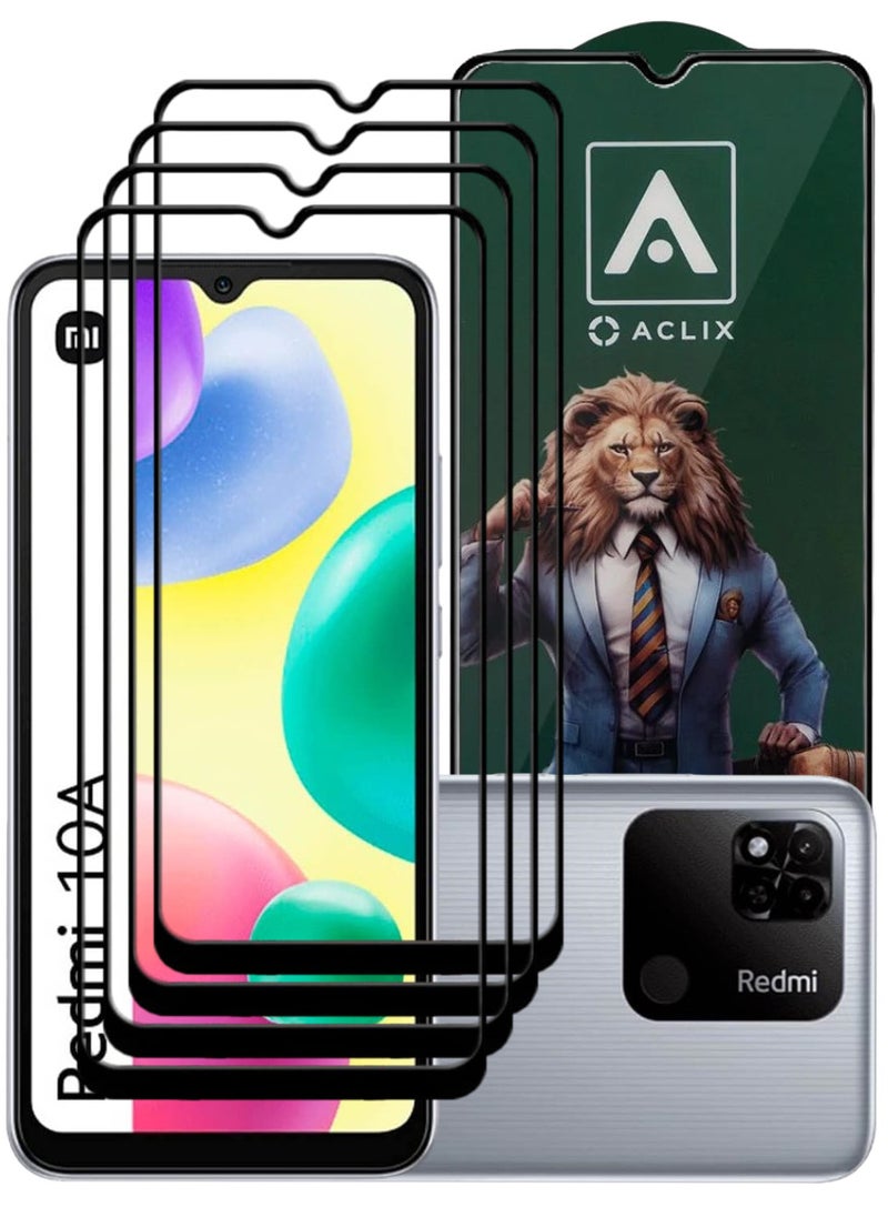 ACLIX 4 Pieces Antistatic ESD Dustproof Premium Quality High Definition Tempered Glass Screen Protector Designed For Xiaomi Redmi 10A - Image 1