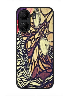 Stylizedd Rugged Black Edge Case for Xiaomi Redmi 13C 4G, Slim fit Soft Case Flexible Rubber Edges Anti Drop TPU Gel Thin Cover - Wise Graffitti  - Image 1