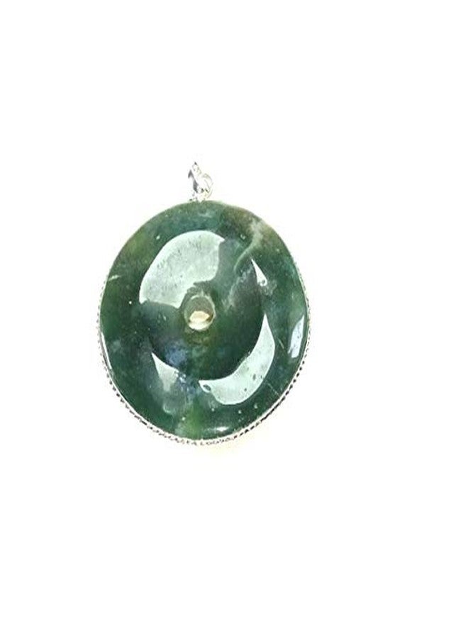 CA AGATE Natural Blood stone jasper crystal round pendant Crystal Crystal Pendant - Image 2