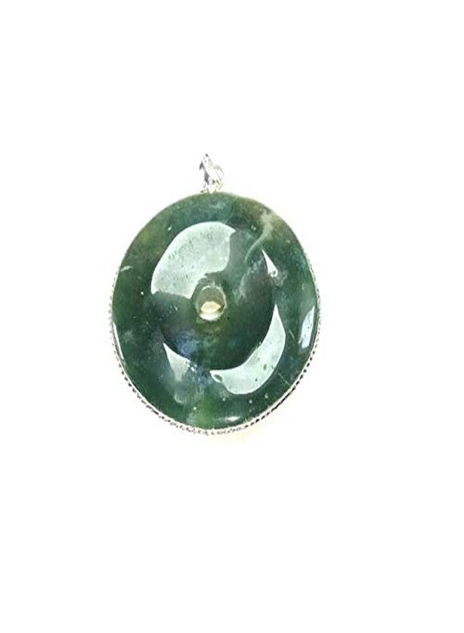CA AGATE Natural Blood stone jasper crystal round pendant Crystal Crystal Pendant - Image 3