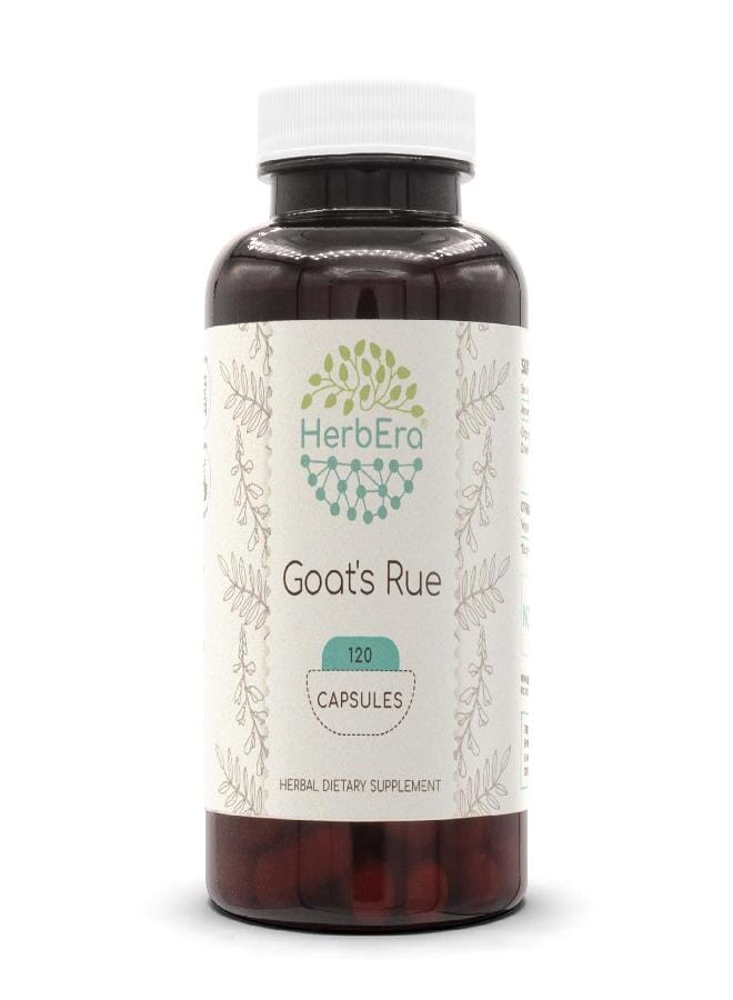 HerbEra Goat's Rue 120 Capsules, 400 mg, Goat's Rue (Galega officinalis) Dried Herb (120 Capsules) - Image 1