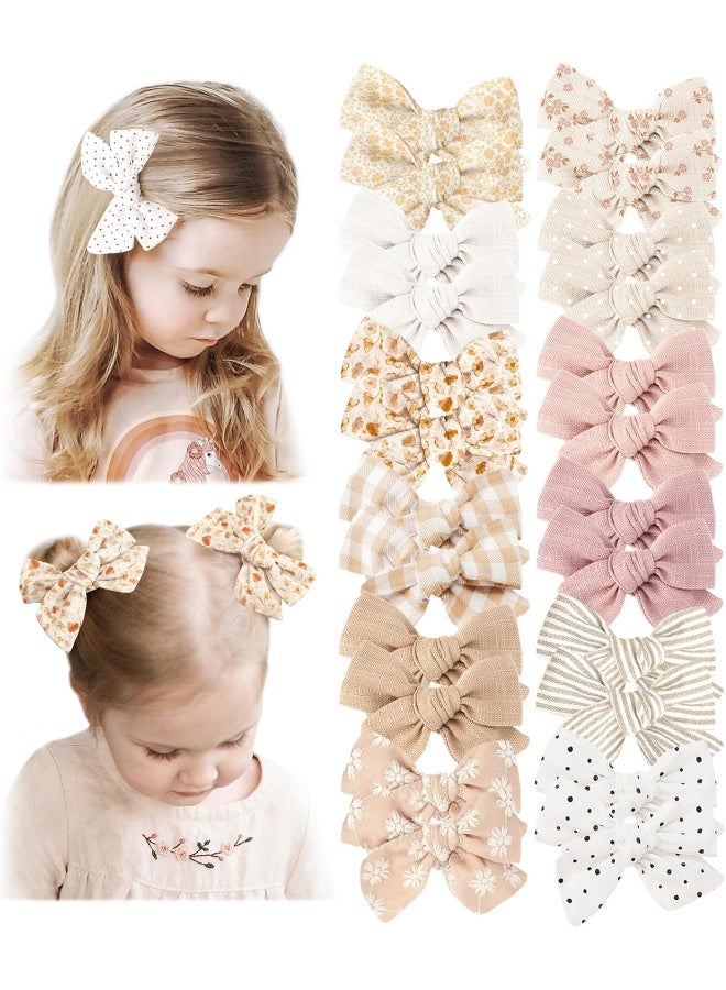 Niceye 24 PACK Baby Girl Hair Clips Set, Hair Bows Barrettes Handmade Accessories Alligator Clip for Babies Infant Toddlers Kids in Pairs - Image 1