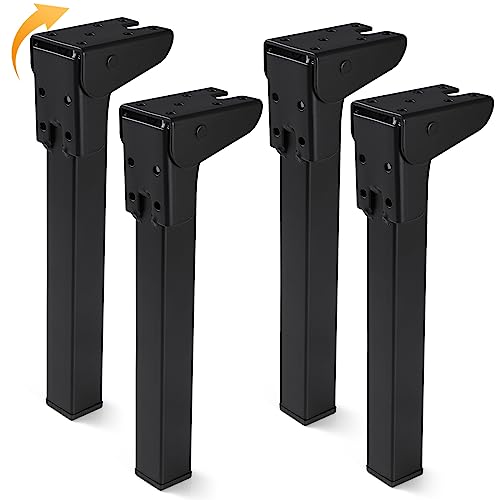 O.HSNYIU 4 Pcs Self Locking Folding Table Legs, 6", 8", 10", 12" Foldable Table Legs for Camping Tables Furniture DIY (9.84 inches / 25 cm) - Image 1