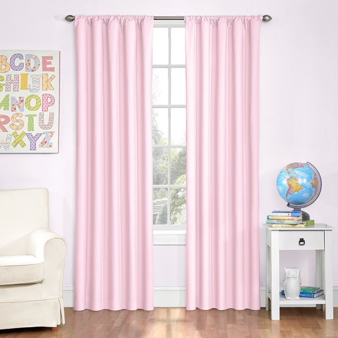 BLACKOUT THERMAL ROD POCKET WINDOW CURTAIN FOR BEDROOM OR NURSERY 1 PANEL