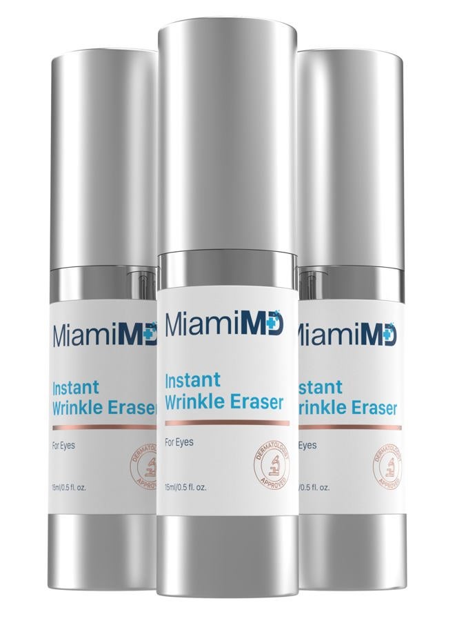 MiamiMD Instant Wrinkle Eraser (15ml) Face Serums for Anti Aging for All Skin Types - Anti Wrinkle Serum for Face & Neck - Cream for Fine Lines, Wrinkles, and Crow's Feet - Fragrance Free - Image 4