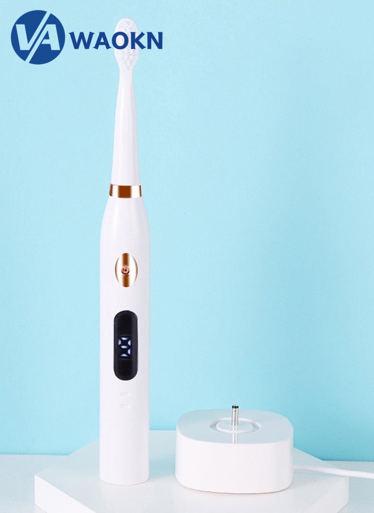 Rechargeable Sonic Electric Toothbrush High-frequency Vibration IPX7 Waterproof Power Toothbrush 9 Modes Adjustable and Smart Electric Toothbrush with 2 Detachable Soft-bristle Brush Heads - pzsku/Z675145531A237AFC15A7Z/45/_/1709697046/deb4d2bc-674e-4de0-ade4-5e1cb5a602ba