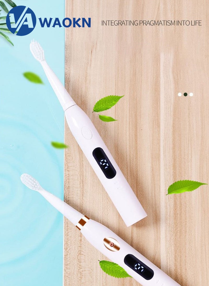 Rechargeable Sonic Electric Toothbrush High-frequency Vibration IPX7 Waterproof Power Toothbrush 9 Modes Adjustable and Smart Electric Toothbrush with 2 Detachable Soft-bristle Brush Heads - pzsku/Z675145531A237AFC15A7Z/45/_/1709697047/ac45f0e6-e382-4056-8406-6a0e8bfac81f