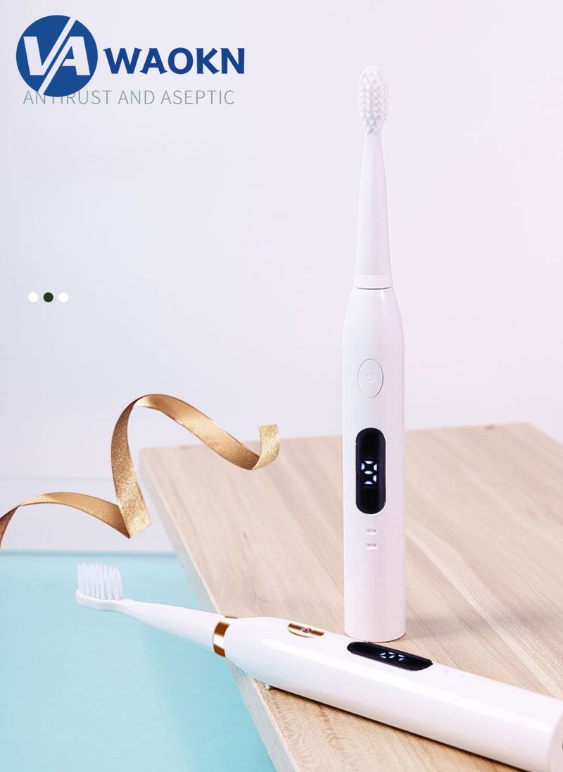 Rechargeable Sonic Electric Toothbrush High-frequency Vibration IPX7 Waterproof Power Toothbrush 9 Modes Adjustable and Smart Electric Toothbrush with 2 Detachable Soft-bristle Brush Heads - pzsku/Z675145531A237AFC15A7Z/45/_/1709697047/ef95bbeb-e4c2-4d35-86d4-3e7c005b9dc1