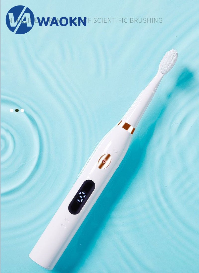 Rechargeable Sonic Electric Toothbrush High-frequency Vibration IPX7 Waterproof Power Toothbrush 9 Modes Adjustable and Smart Electric Toothbrush with 2 Detachable Soft-bristle Brush Heads - pzsku/Z675145531A237AFC15A7Z/45/_/1709697048/980b25ee-4696-48cc-9ef0-6cece6cbbd00