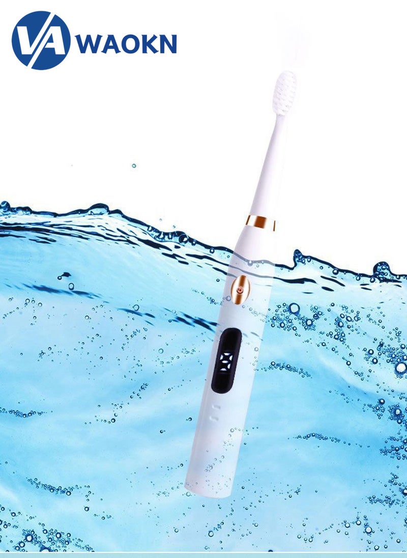 Rechargeable Sonic Electric Toothbrush High-frequency Vibration IPX7 Waterproof Power Toothbrush 9 Modes Adjustable and Smart Electric Toothbrush with 2 Detachable Soft-bristle Brush Heads - pzsku/Z675145531A237AFC15A7Z/45/_/1709697050/fedb5d94-5cfe-4c50-b46f-96c8f77d0dc0