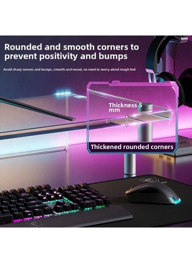 Neck Protection Acrylic Computer Monitor Height Rack Desktop Computer Bracket Elevated Base Storage Rack Office Supplies-Color:ZGJ50208 Heightening Frame 500*200*80 (leg 8cm)  - Image 3