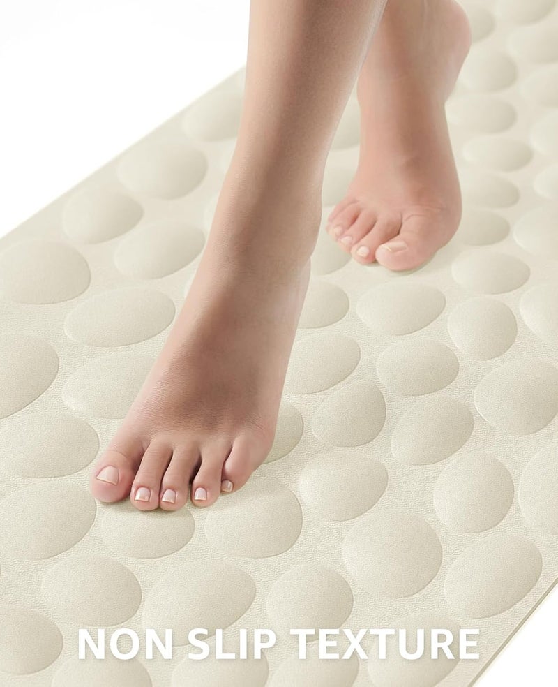 Bligli Non-Slip Bathtub Mat, Soft Rubber Anti-Slip Bathroom Bath Shower Mat Tub Mats with Strong Suction Cups, 100% BPA Free (Beige Pebble) - Image 3