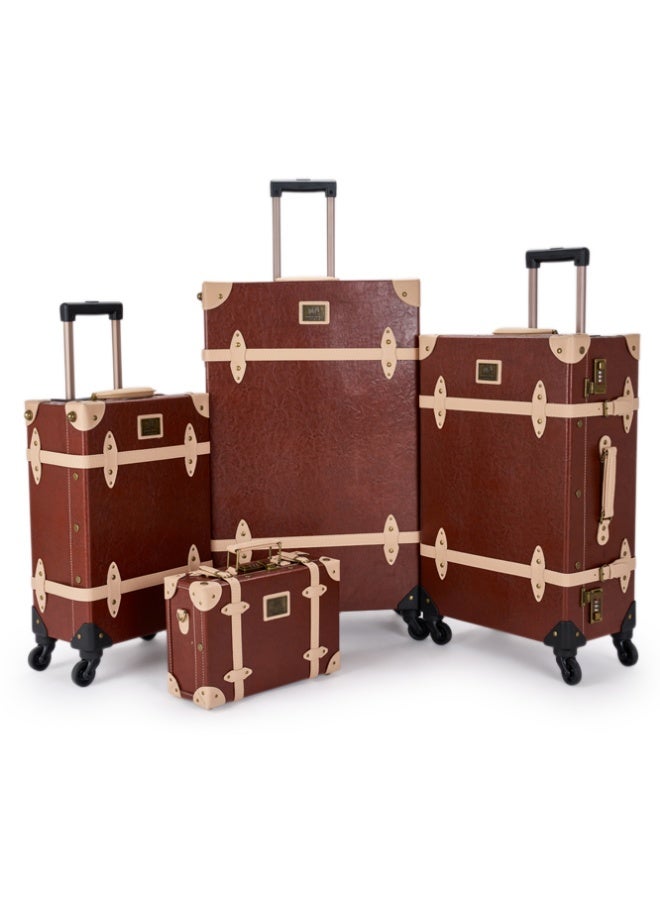 LIMRA Travel Bags Classic Leather Luggage 4 Pcs Set 28''-24''-20'''-13'''Inches - Image 1