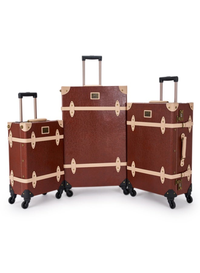LIMRA Travel Bags Classic Leather Luggage 4 Pcs Set 28''-24''-20'''-13'''Inches - Image 2