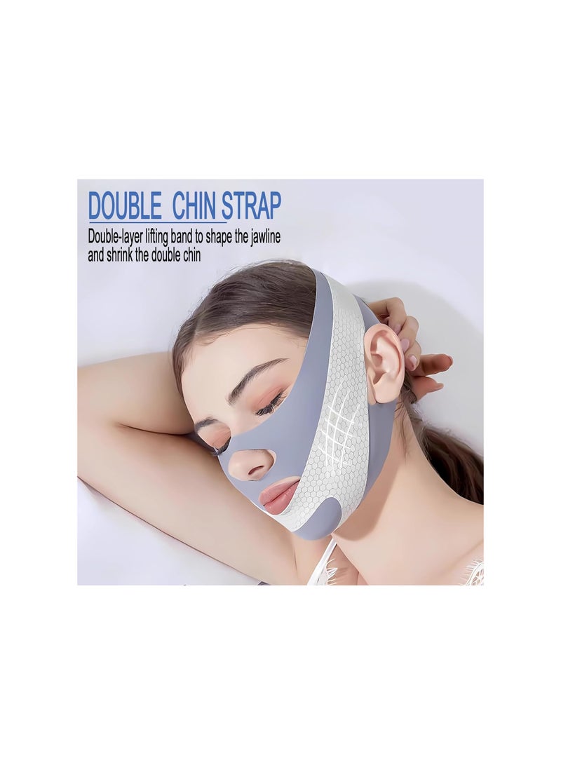 SYOSI Chin Strap for Women, Double Chin Eliminator, V-Line Lifting Mask, Reusable V Line Lifting Mask, Breathable, Comfortable Chin Strap for Women, Face Slimming Belt, for Office, Home, Traveling - Image 5