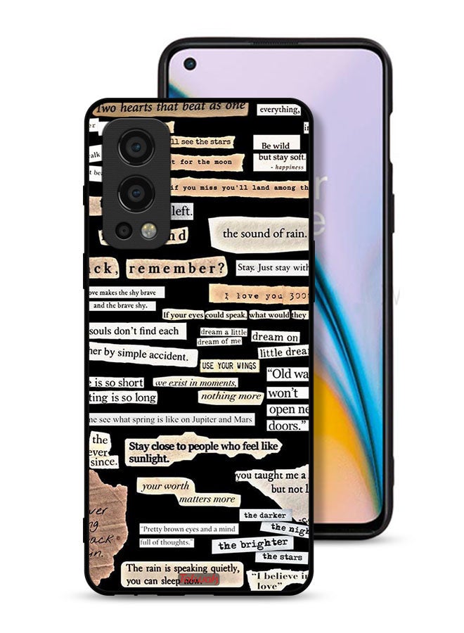 Tolwak OnePlus Nord 2 5G Protective Case Cover Quotes Stickers - Image 1