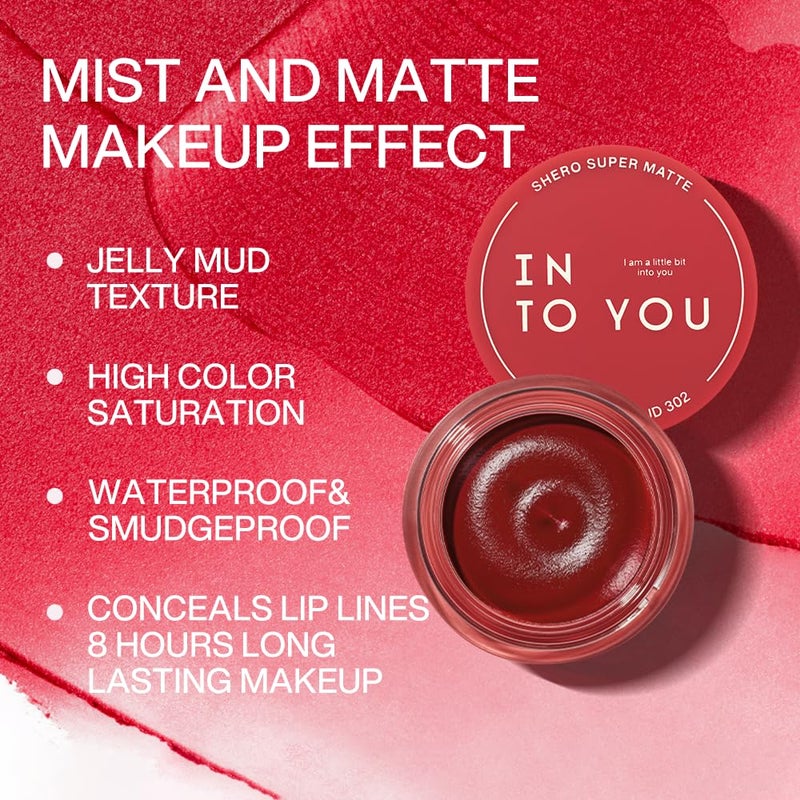 INTO YOU Matte Liquid Lipstick for Women, Canned Long Lasting Red Lipstick Waterproof with Lip Brush, No Transfer, High Pigmented with Lightweight Lip Mud Texture(302) - Image 2