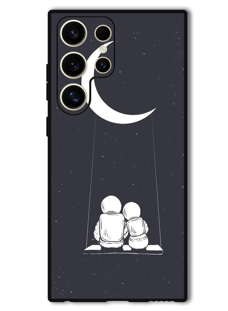 Theodor Protective Case Anti Scratch Shock Proof Bumper Cover For Samsung Galaxy S24 Ultra Two Astronauts - Image 1