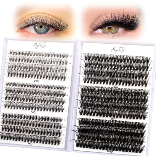 Magnetic SL Lash Clusters 480 Clusters D Curl 10-20mm False Eyelash 60D 80D 100D Thick Eyelash Extension 20D 30D 40D Individual Eyelashes Multi-Style DIY Lash Extensions for Beginners(20D-100D-D, 10-20MIX) - Image 1