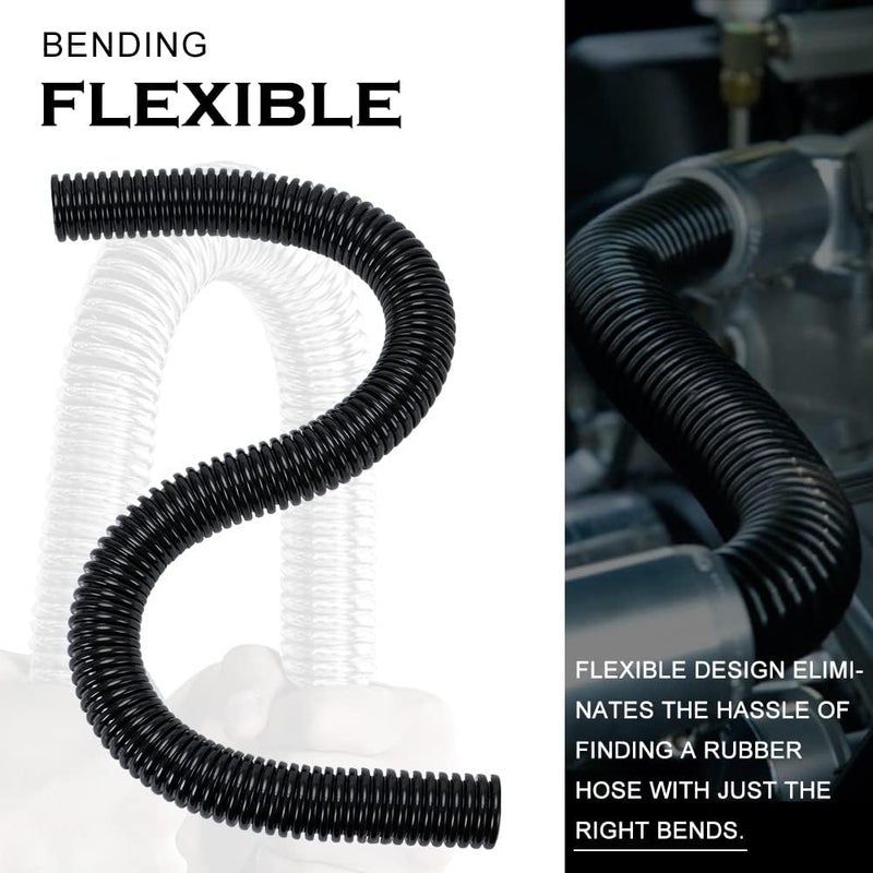 Hypertune Universal 48" Stainless Steel Radiator Flexible Coolant Water Hose Kit With 4pcs Clamp Black - Image 5