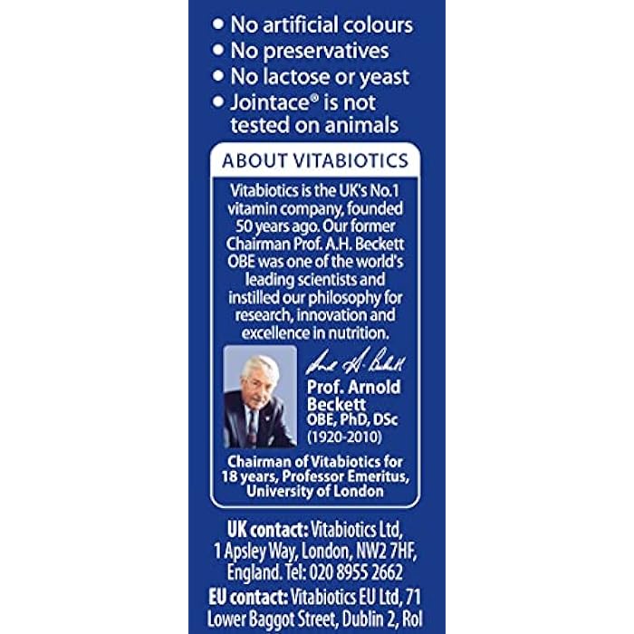 JOINTACE Vitabiotics Jointace Glucosamine & Chondroitin 30 Tablets - Image 4