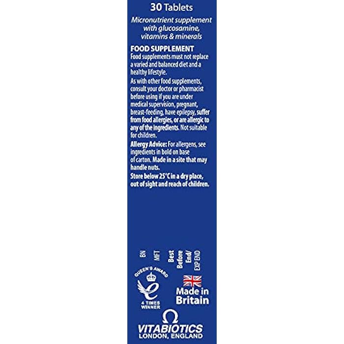 JOINTACE Vitabiotics Jointace Glucosamine & Chondroitin 30 Tablets - Image 3