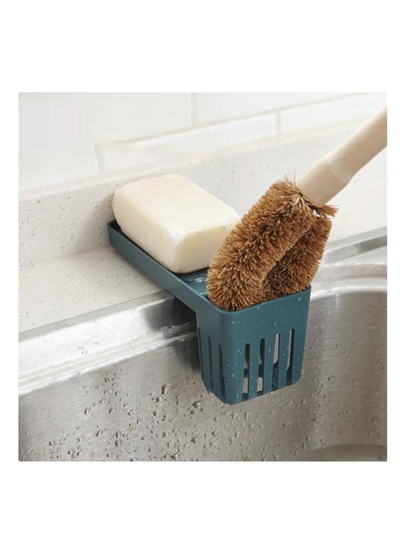 Spaceshoop Sponge Holder Dish Cloth Hanger Shelf Soap Drain Rack Kitchen Organizer Plastic Saddle Faucet Sink Caddy Drying Rack Basket - Image 1