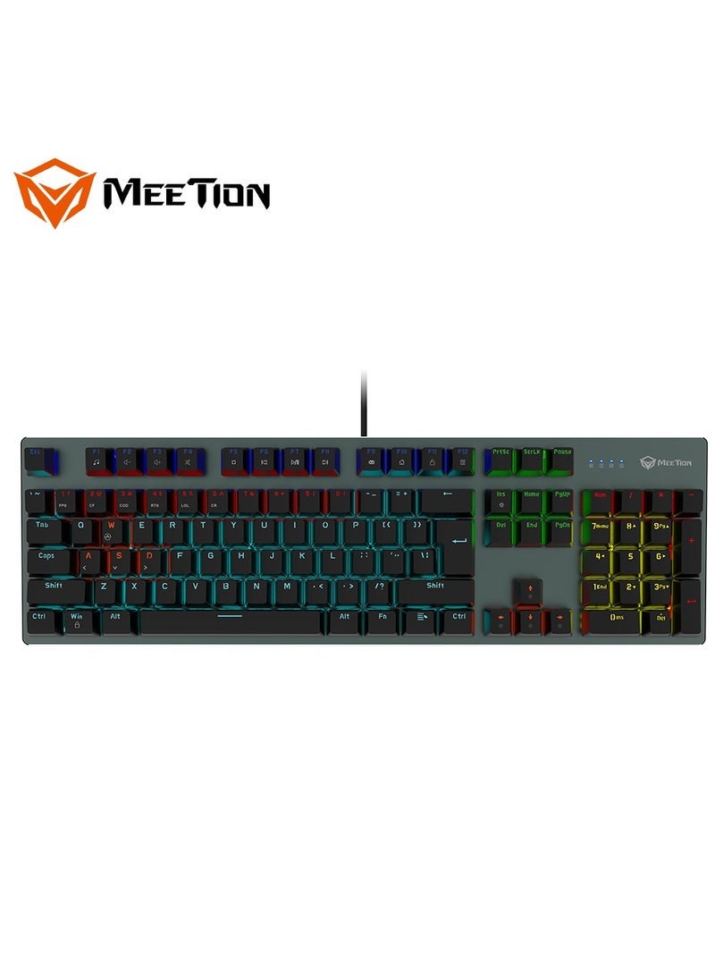 Meetion Meetion MK007 PRO Hot swap Mechanical Keyboard Pluggable Switch Full keys Anti-ghosting Colorful LED Backlight customizable autonomously Keyboard (Black)  - Image 2
