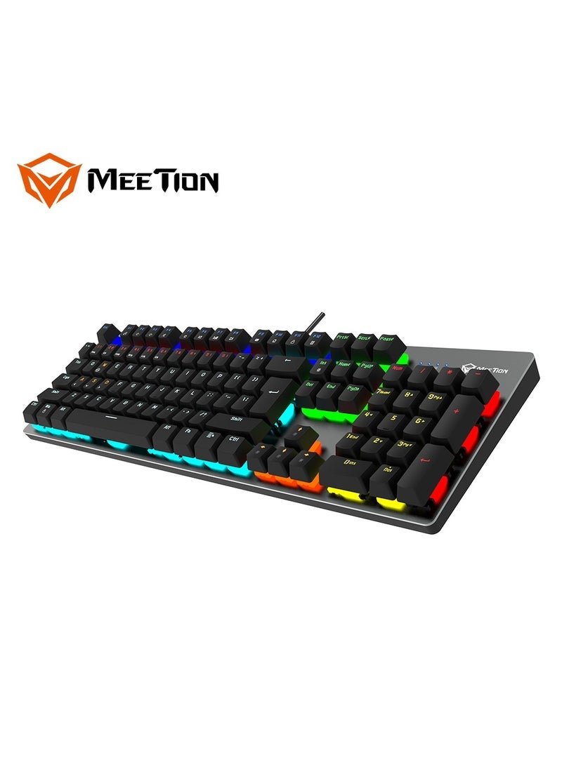 Meetion Meetion MK007 PRO Hot swap Mechanical Keyboard Pluggable Switch Full keys Anti-ghosting Colorful LED Backlight customizable autonomously Keyboard (Black)  - Image 5
