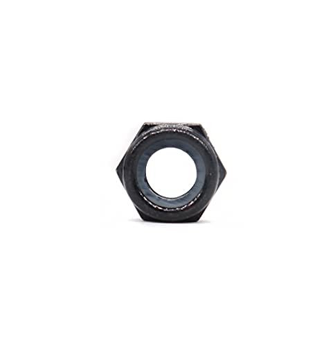 binifiMux 100Pcs M2.5 x 0.45mm Nylon Inserted Hex Self Lock Nuts, Black Zinc Plated, DIN985 - Image 5