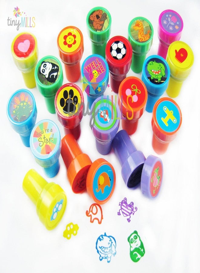 TINYMILLS 50 Pcs Assorted Stampers for Kids - Birthday Party Favors - Image 3