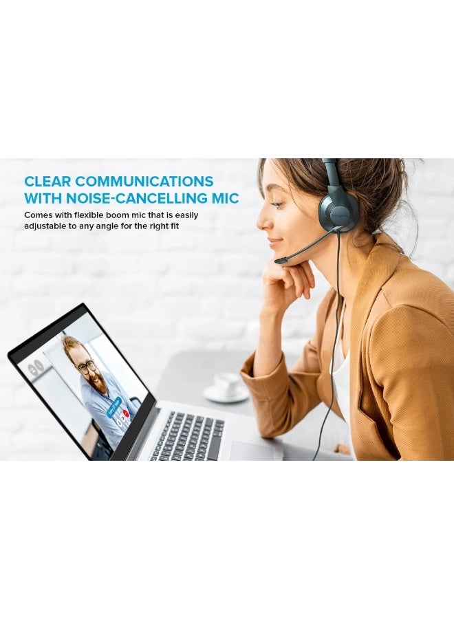 كريتيف سماعة رأس Creative HS-720 V2 بمنفذ USB مع ميكروفون بوم عازل للضوضاء وتحكم مدمج للمكالمات والكمبيوتر وماك - Image 5