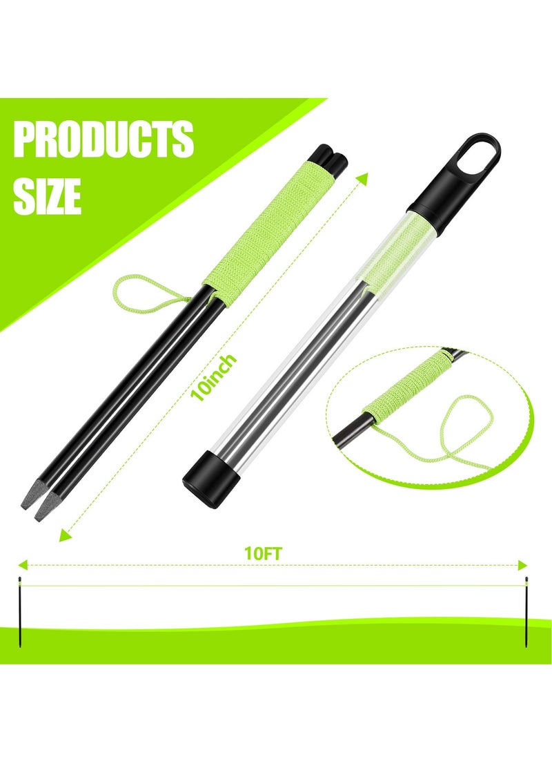 Excefore - Golf Putting Aid String Guide, 2 Pieces with Pegs, Golf Putting Training Aid for Alignment and Practice, Putting String Line for Trainer, Indoor Practice (Green) - Image 1
