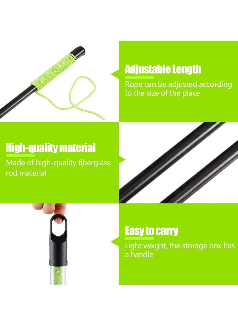 Excefore - Golf Putting Aid String Guide, 2 Pieces with Pegs, Golf Putting Training Aid for Alignment and Practice, Putting String Line for Trainer, Indoor Practice (Green) - Image 1