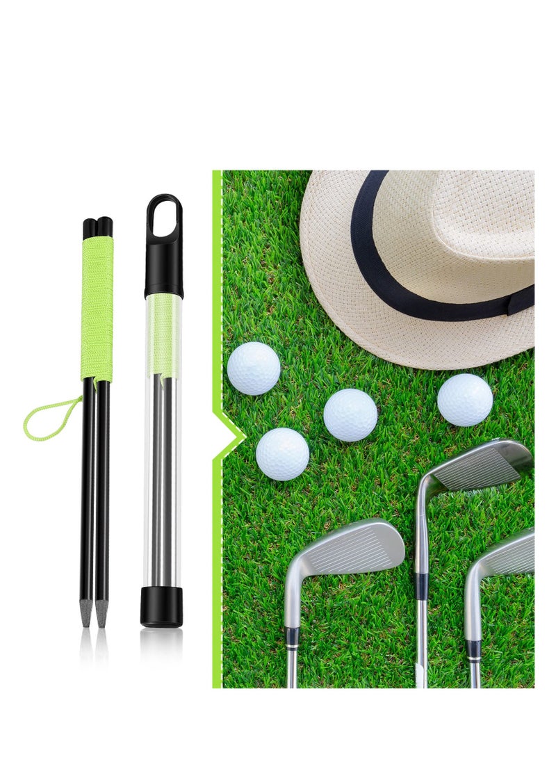 Excefore - Golf Putting Aid String Guide, 2 Pieces with Pegs, Golf Putting Training Aid for Alignment and Practice, Putting String Line for Trainer, Indoor Practice (Green) - Image 1