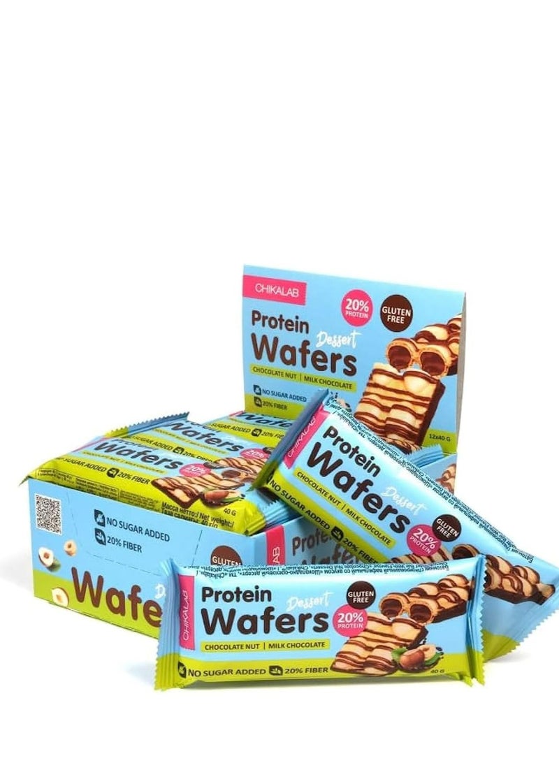Chikalab Protein Wafer with Chocolate Nutz Dessert  480g