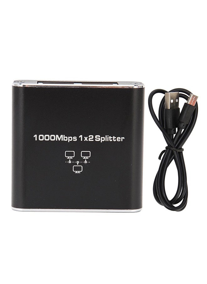 Peachjoy Ethernet Splitter High Speed, 1000Mbps Ethernet Splitter 1 to 2 (2 Devices Simultaneous Networking), Gigabit Internet Splitter with USB Power Cable, LAN Splitter for Cat 5/5e/6/7/8 Cable  - Image 3