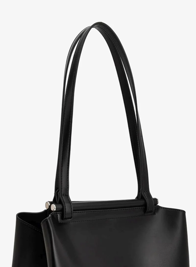 Celeste Solid Shoulder Bag With Double Handle