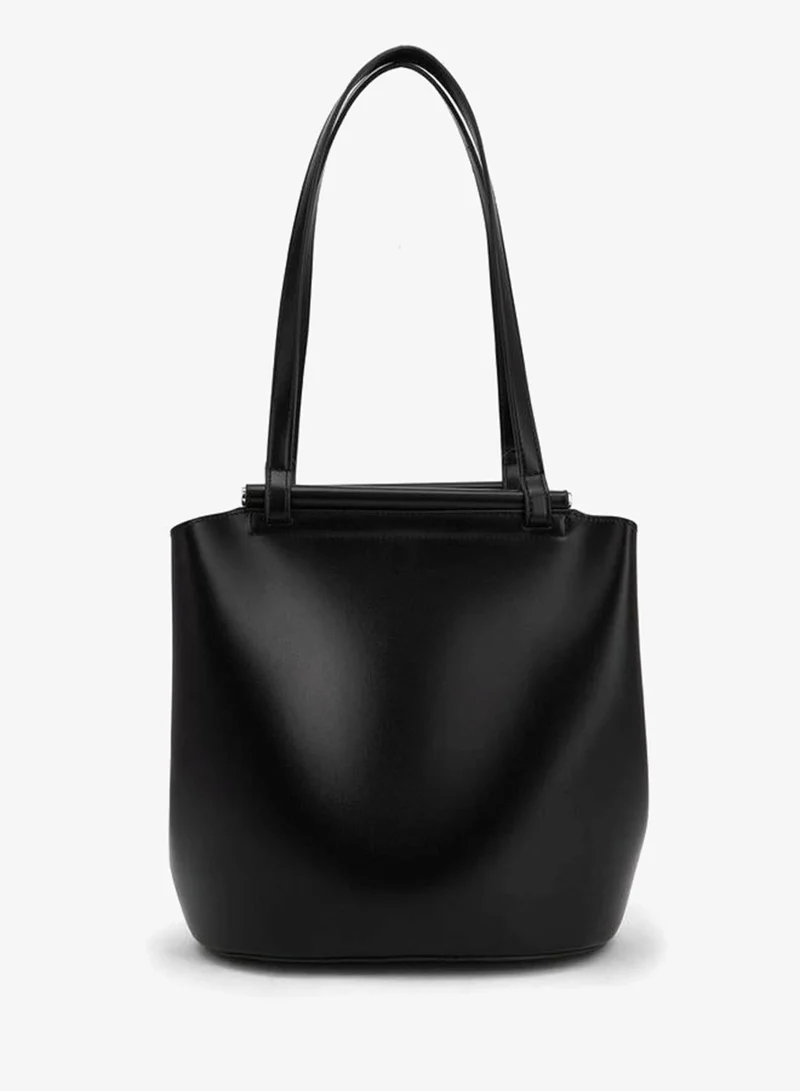 Celeste Solid Shoulder Bag With Double Handle