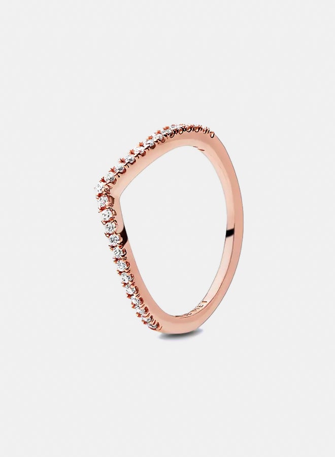 PANDORA Wishbone PANDORA Rose ring with clear cubic zirconia 2477 