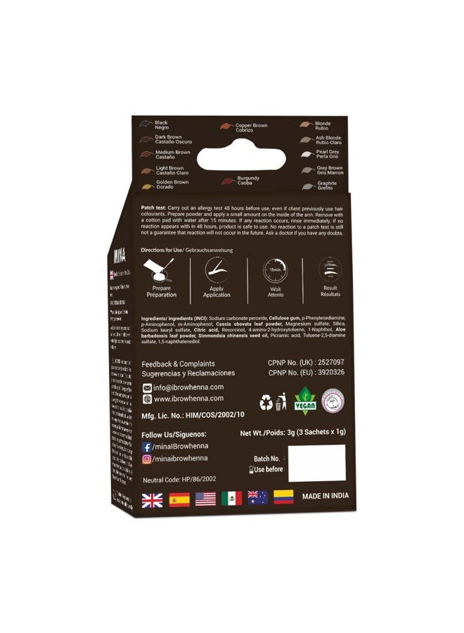 MinaiBrow Dark Brown Natural Spot Coloring Brow Tinting Powder with Duo Angled Brush, Permanent, Plant-based, Vegan, Cruelty-free Hair Color, 1.0582 Ounce - Image 3