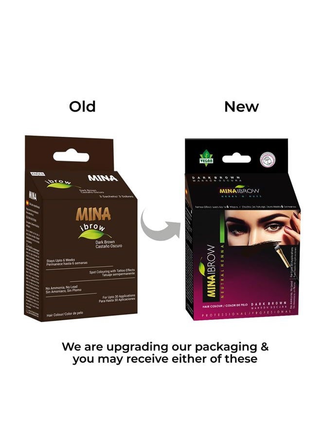 MinaiBrow Dark Brown Natural Spot Coloring Brow Tinting Powder with Duo Angled Brush, Permanent, Plant-based, Vegan, Cruelty-free Hair Color, 1.0582 Ounce - Image 2