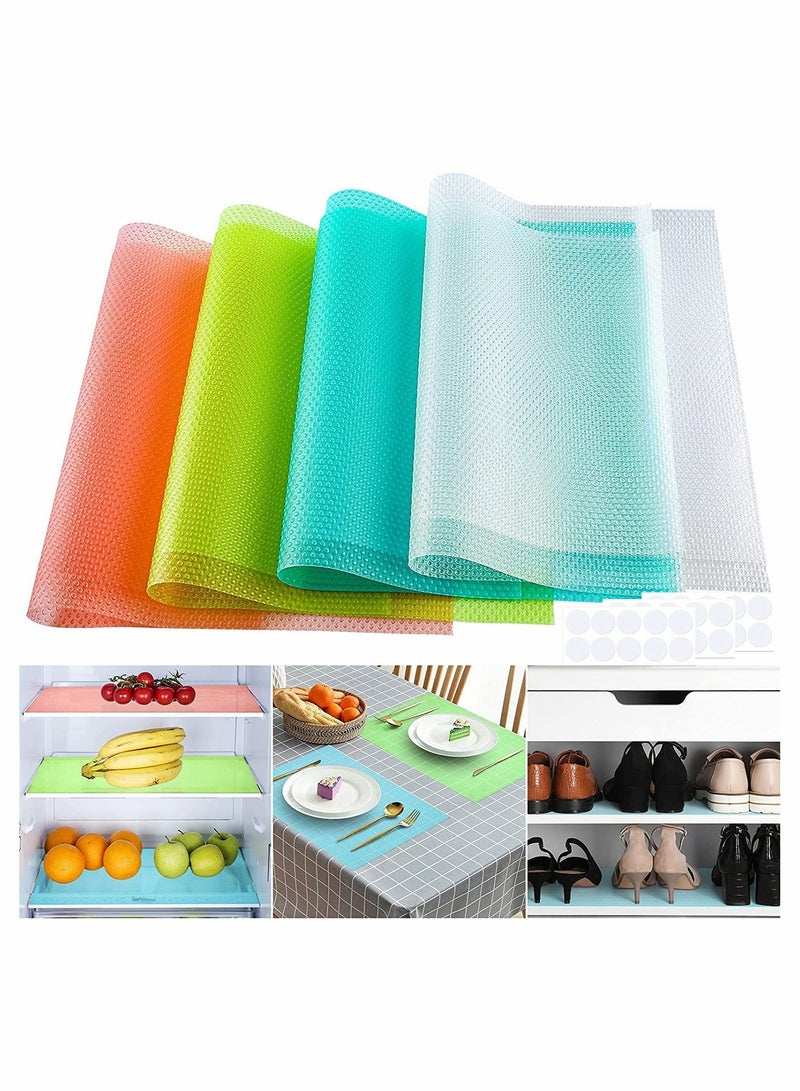 KASTWAVE Refrigerator Liners Mats, Washable Refrigerator Liners, Cuttable Kitchen Cabinet Shelves Mat - Image 1